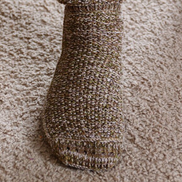 Beige Wool handmade socks NEW - Picture 1 of 4